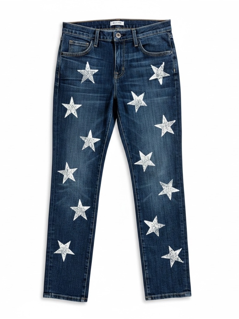 Current Elliott The Fling Loved w/ White Stars Jeans